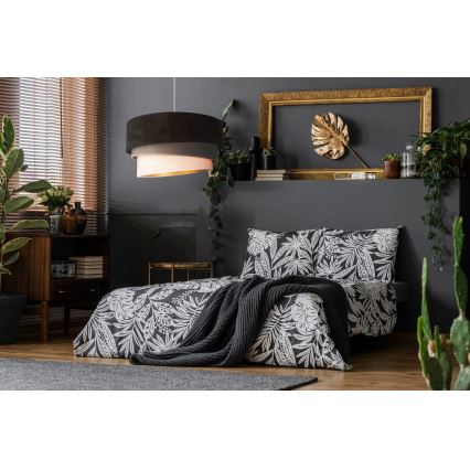 Duolla - Suspension filaire DEVON 1xE27/40W/230V d. 45 cm noir/gris/beige