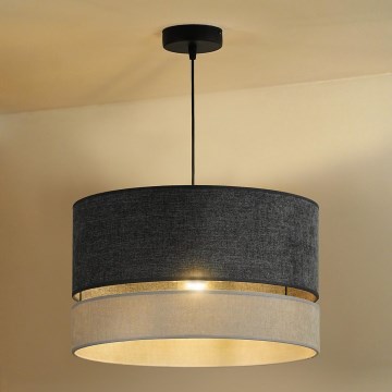 Duolla - Suspension filaire DOUBLE 1xE27/15W/230V d. 40 cm gris