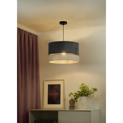 Duolla - Suspension filaire DOUBLE 1xE27/15W/230V d. 40 cm gris