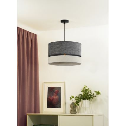 Duolla - Suspension filaire DOUBLE 1xE27/15W/230V d. 40 cm gris