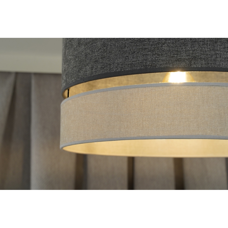 Duolla - Suspension filaire DOUBLE 1xE27/15W/230V d. 40 cm gris