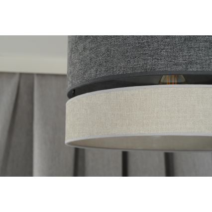 Duolla - Suspension filaire DOUBLE 1xE27/15W/230V d. 40 cm gris