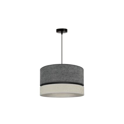 Duolla - Suspension filaire DOUBLE 1xE27/15W/230V d. 40 cm gris