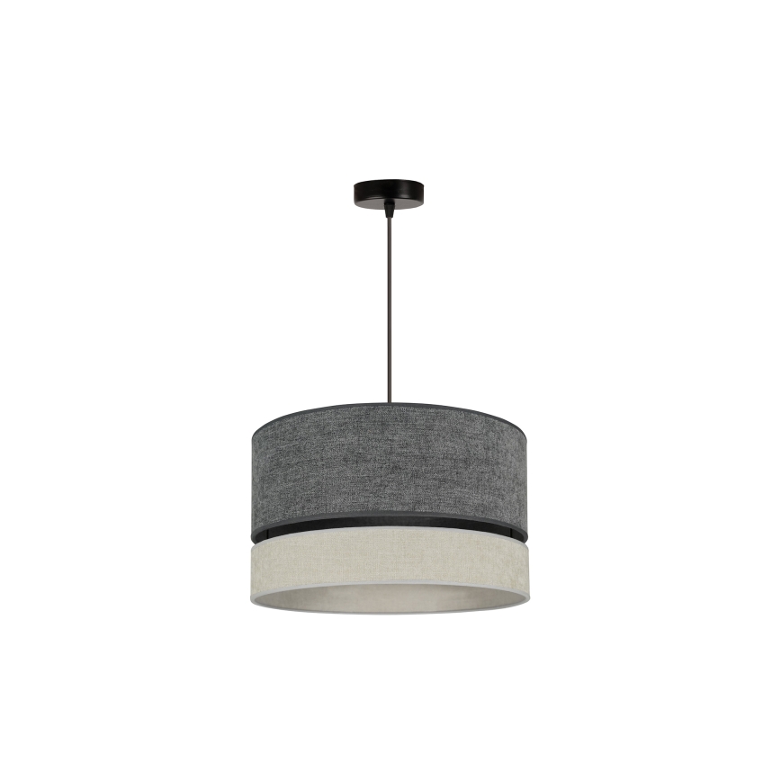 Duolla - Suspension filaire DOUBLE 1xE27/15W/230V d. 40 cm gris