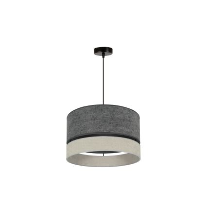 Duolla - Suspension filaire DOUBLE 1xE27/15W/230V d. 40 cm gris