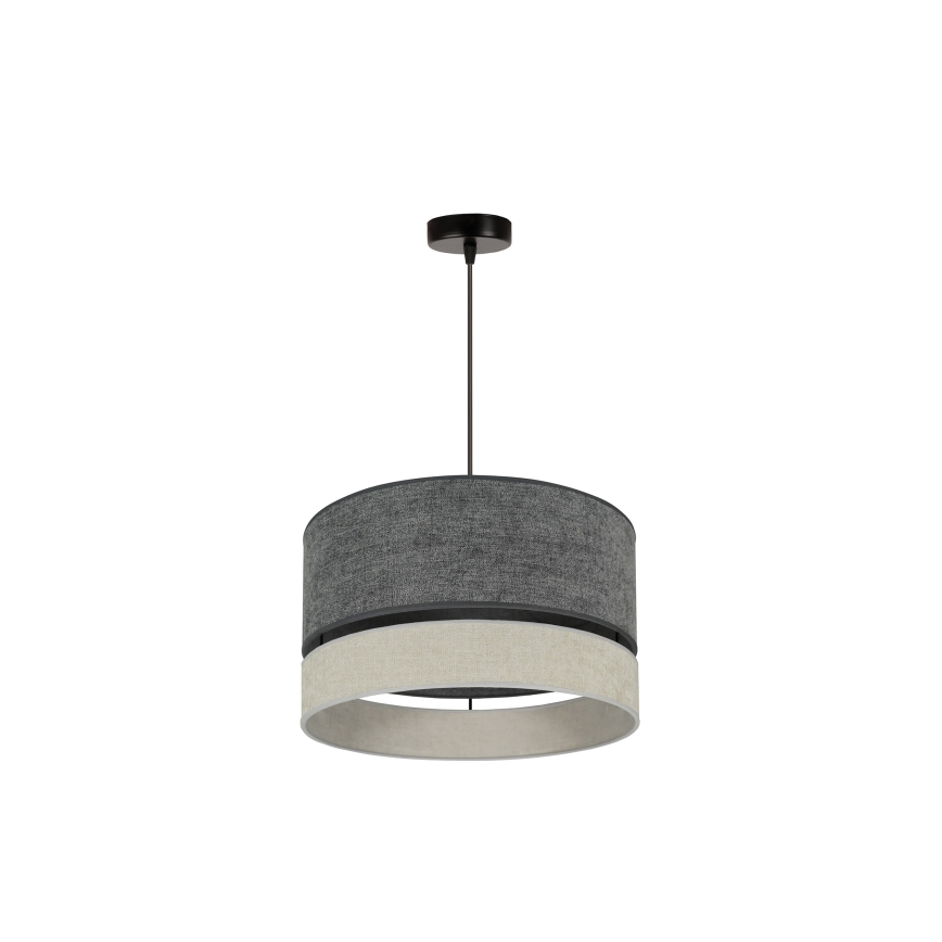 Duolla - Suspension filaire DOUBLE 1xE27/15W/230V d. 40 cm gris