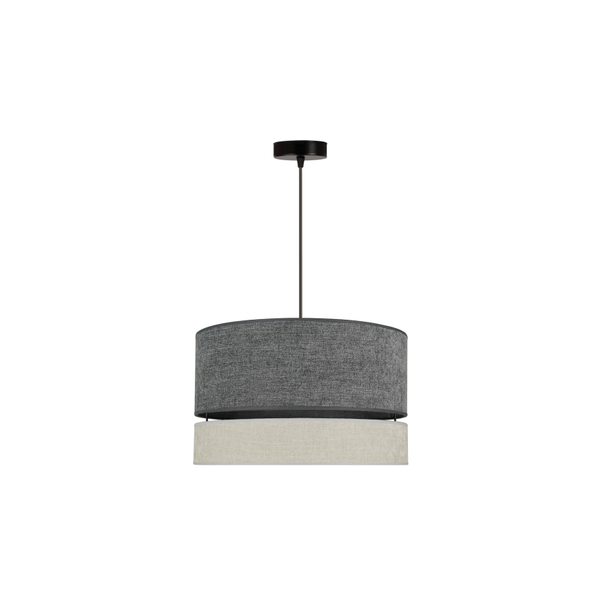 Duolla - Suspension filaire DOUBLE 1xE27/15W/230V d. 40 cm gris
