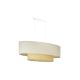 Duolla - Suspension filaire DOUBLE OVAL NATURE 2xE27/15W/230V crème/beige