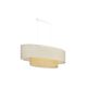 Duolla - Suspension filaire DOUBLE OVAL NATURE 2xE27/15W/230V crème/beige