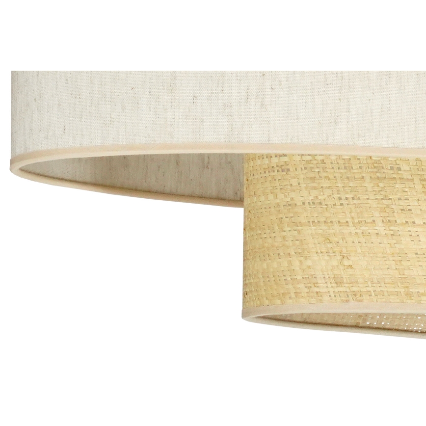 Duolla - Suspension filaire DOUBLE OVAL NATURE 2xE27/15W/230V crème/beige