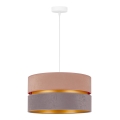 Duolla - Suspension filaire DUO 1xE27/15W/230V d. 40 cm beige-gris