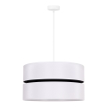 Duolla - Suspension filaire DUO 1xE27/15W/230V d. 40 cm blanc/noir