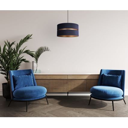 Duolla - Suspension filaire DUO 1xE27/15W/230V d. 40 cm bleu/doré