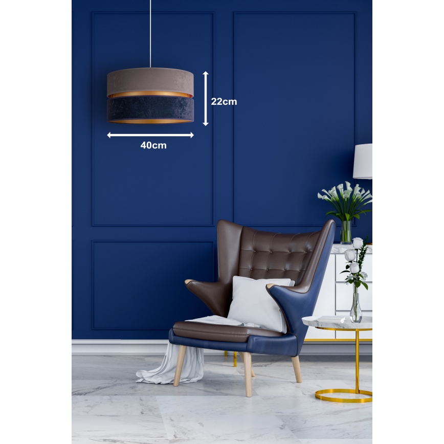 Duolla - Suspension filaire DUO 1xE27/15W/230V d. 40 cm bleu