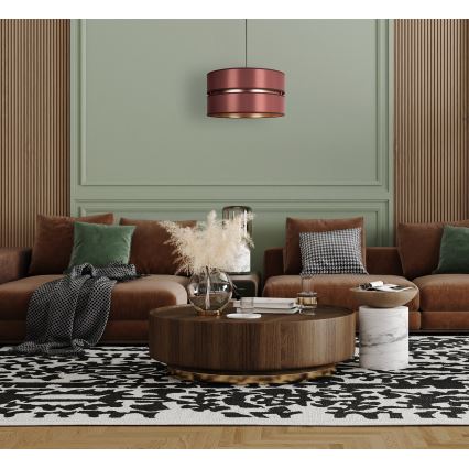 Duolla - Suspension filaire DUO 1xE27/15W/230V d. 40 cm bordeaux/doré