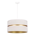Duolla - Suspension filaire DUO 1xE27/15W/230V d. 40 cm crème/doré