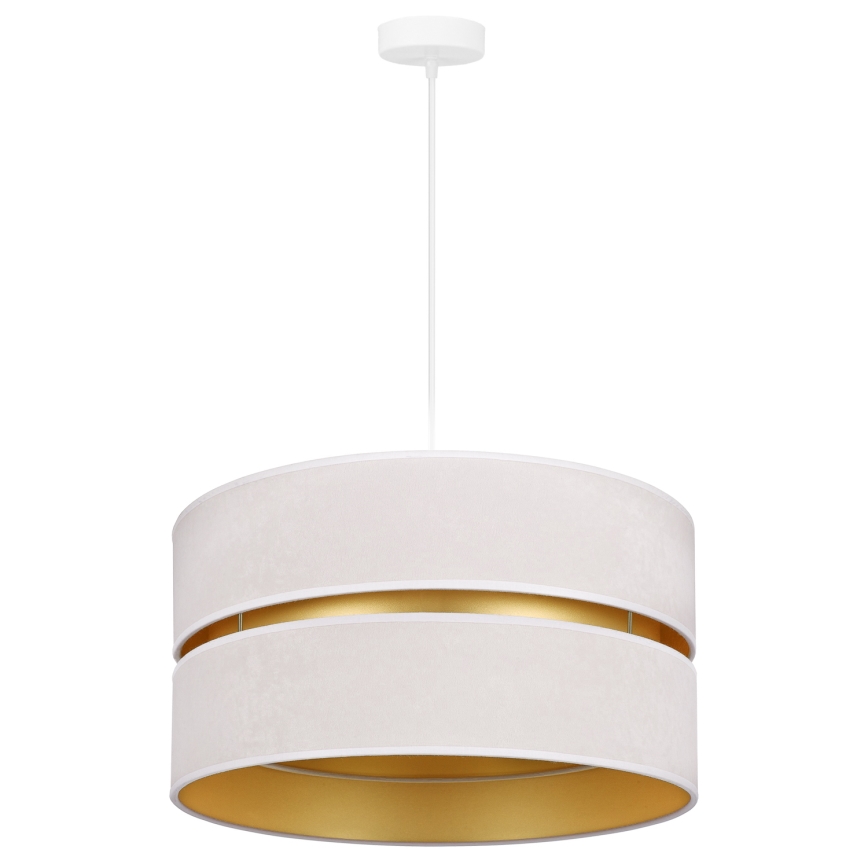 Duolla - Suspension filaire DUO 1xE27/15W/230V d. 40 cm crème/doré