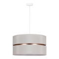 Duolla - Suspension filaire DUO 1xE27/15W/230V d. 40 cm crème/doré