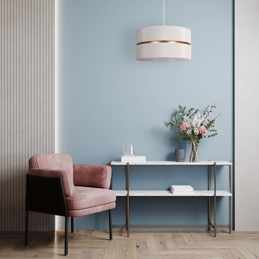 Duolla - Suspension filaire DUO 1xE27/15W/230V d. 40 cm crème/doré