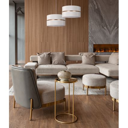 Duolla - Suspension filaire DUO 1xE27/15W/230V d. 40 cm crème/doré