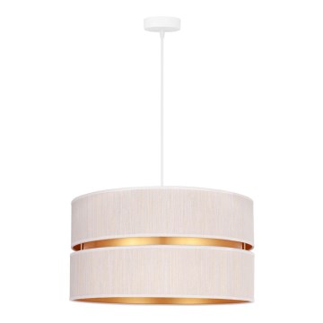 Duolla - Suspension filaire DUO 1xE27/15W/230V d. 40 cm crème/doré