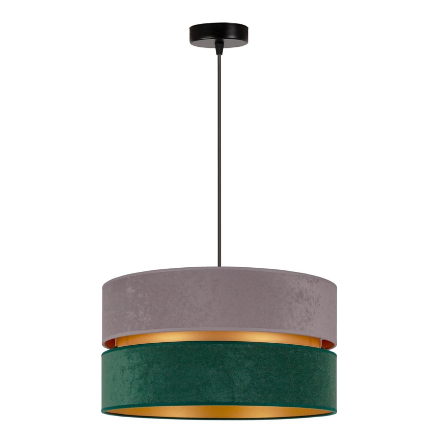 Duolla - Suspension filaire DUO 1xE27/15W/230V d. 40 cm gris/vert/doré