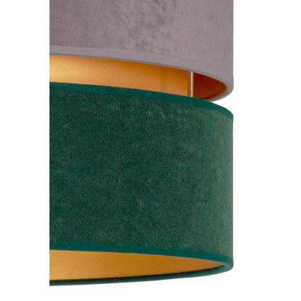 Duolla - Suspension filaire DUO 1xE27/15W/230V d. 40 cm gris/vert/doré
