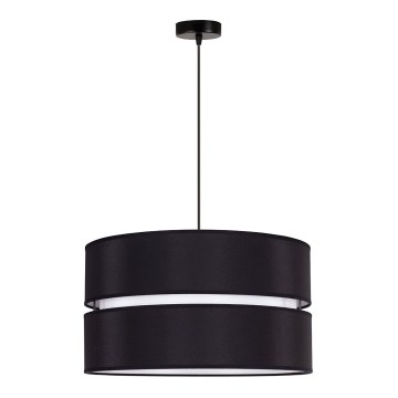 Duolla - Suspension filaire DUO 1xE27/15W/230V d. 40 cm noir/blanc
