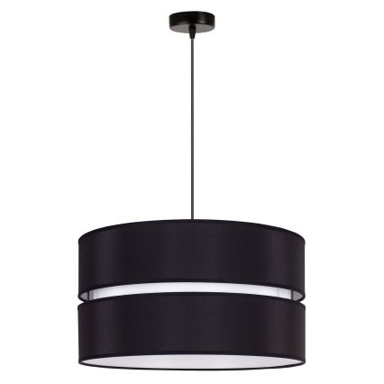 Duolla - Suspension filaire DUO 1xE27/15W/230V d. 40 cm noir/blanc