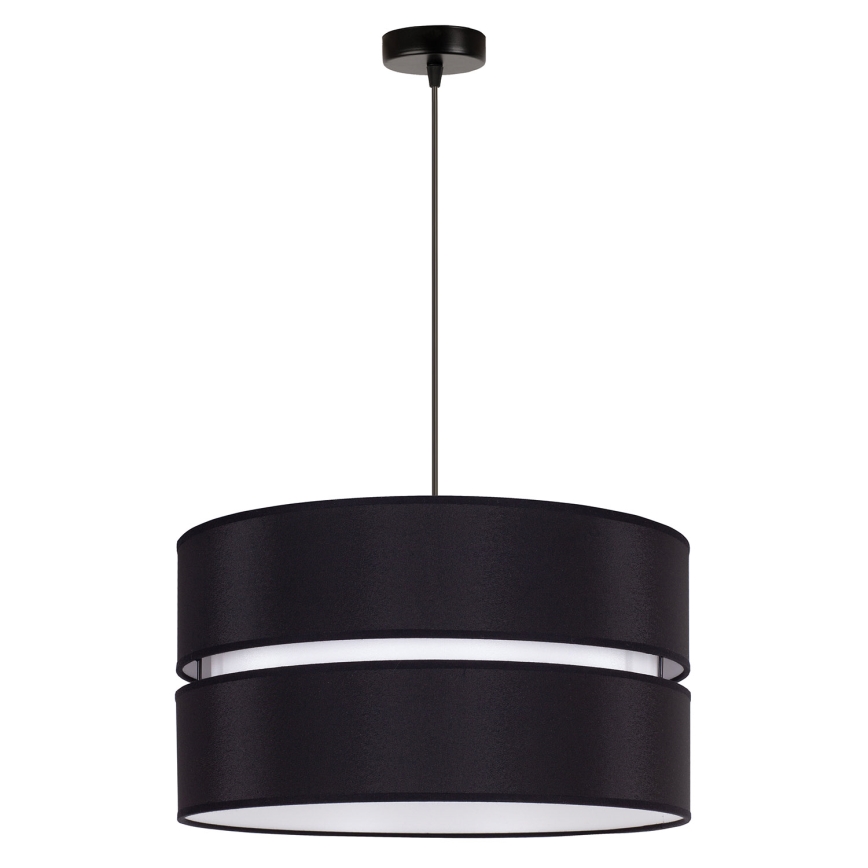 Duolla - Suspension filaire DUO 1xE27/15W/230V d. 40 cm noir/blanc