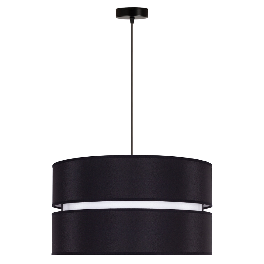 Duolla - Suspension filaire DUO 1xE27/15W/230V d. 40 cm noir/blanc