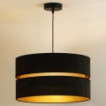 Duolla - Suspension filaire DUO 1xE27/15W/230V d. 40 cm noir/doré