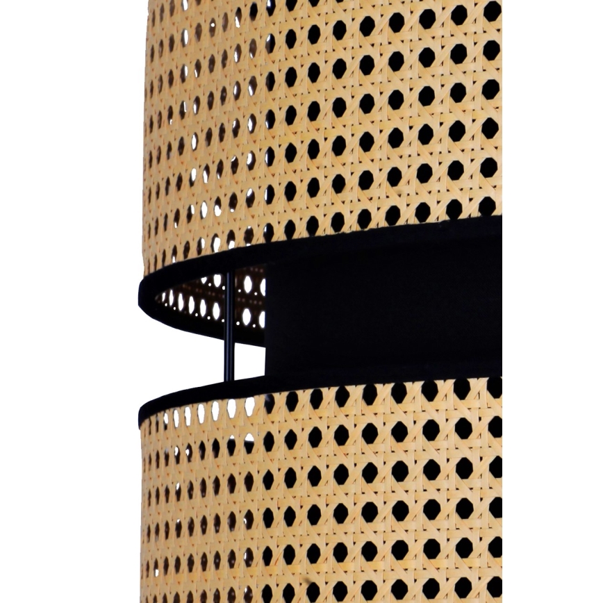 Duolla - Suspension filaire DUO 1xE27/15W/230V d. 40 cm rotin/noir