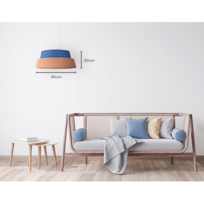 Duolla - Suspension filaire GALAXY 1xE27/40W/230V d. 50 cm bleu