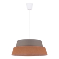 Duolla - Suspension filaire GALAXY 1xE27/40W/230V d. 50 cm gris/marron