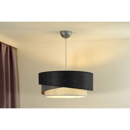 Duolla - Suspension filaire KOBO 1xE27/15W/230V d. 45 cm anthracite/gris/blanc