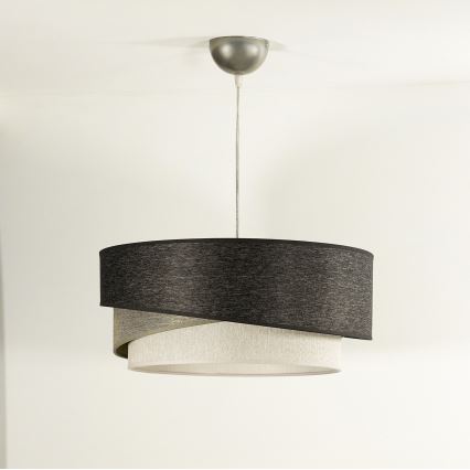Duolla - Suspension filaire KOBO 1xE27/15W/230V d. 45 cm anthracite/gris/blanc