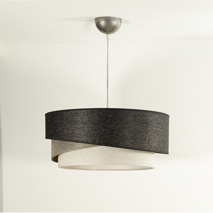 Duolla - Suspension filaire KOBO 1xE27/15W/230V d. 45 cm anthracite/gris/blanc