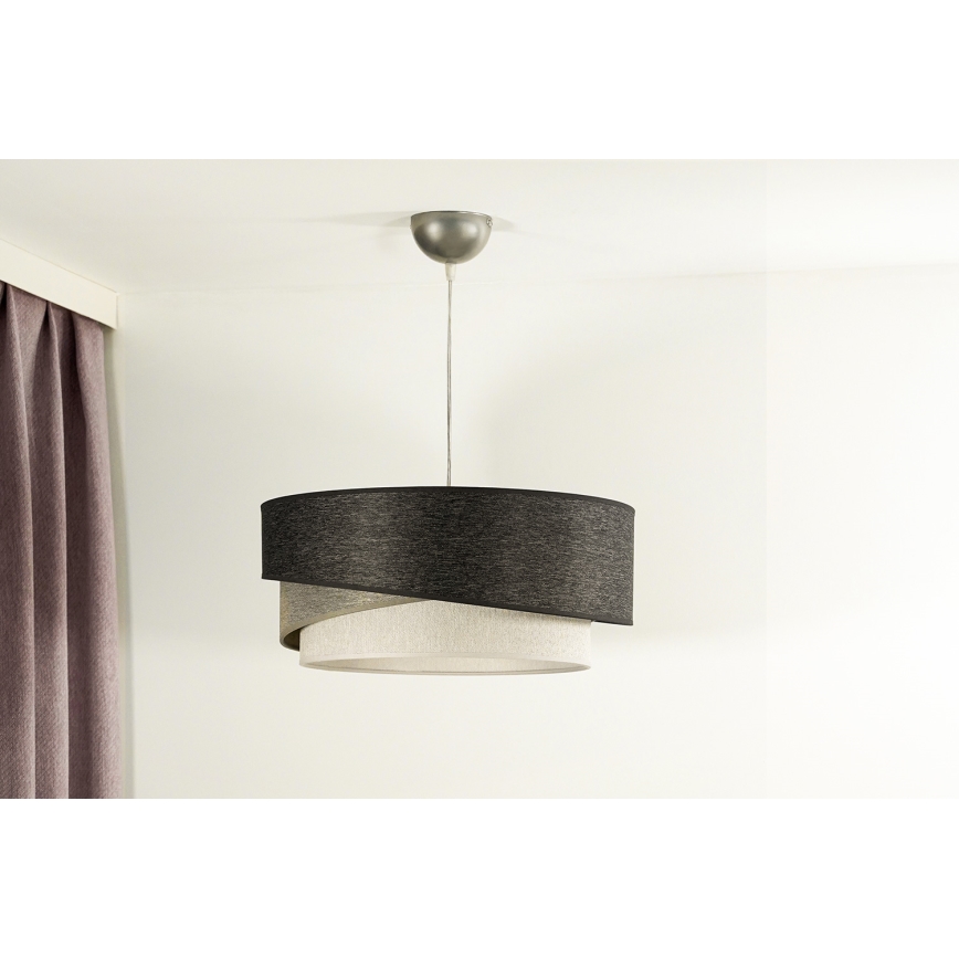 Duolla - Suspension filaire KOBO 1xE27/15W/230V d. 45 cm anthracite/gris/blanc