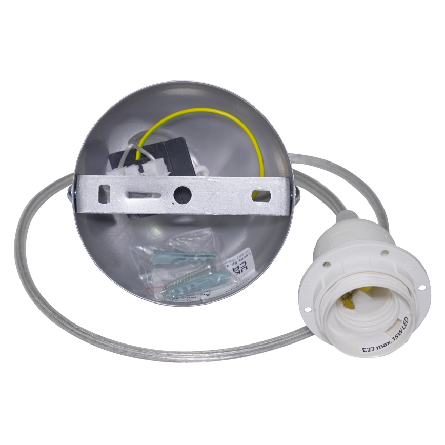 Duolla - Suspension filaire KOBO 1xE27/15W/230V d. 45 cm anthracite/gris/blanc