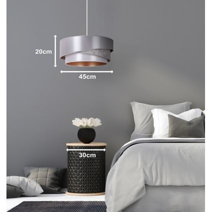 Duolla - Suspension filaire KOBO 1xE27/15W/230V d. 45 cm argent/doré
