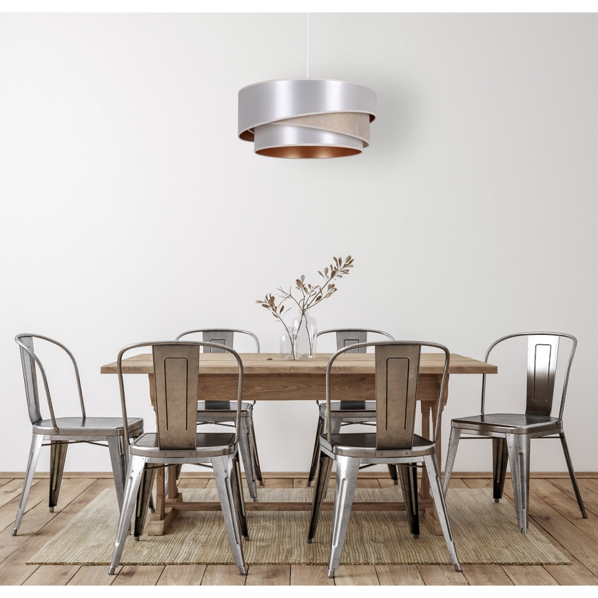 Duolla - Suspension filaire KOBO 1xE27/15W/230V d. 45 cm argent/doré