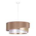 Duolla - Suspension filaire KOBO 1xE27/15W/230V d. 45 cm beige/doré/blanc