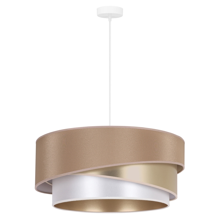 Duolla - Suspension filaire KOBO 1xE27/15W/230V d. 45 cm beige/doré/blanc