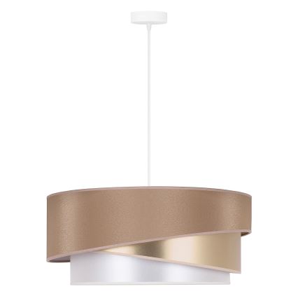 Duolla - Suspension filaire KOBO 1xE27/15W/230V d. 45 cm beige/doré/blanc