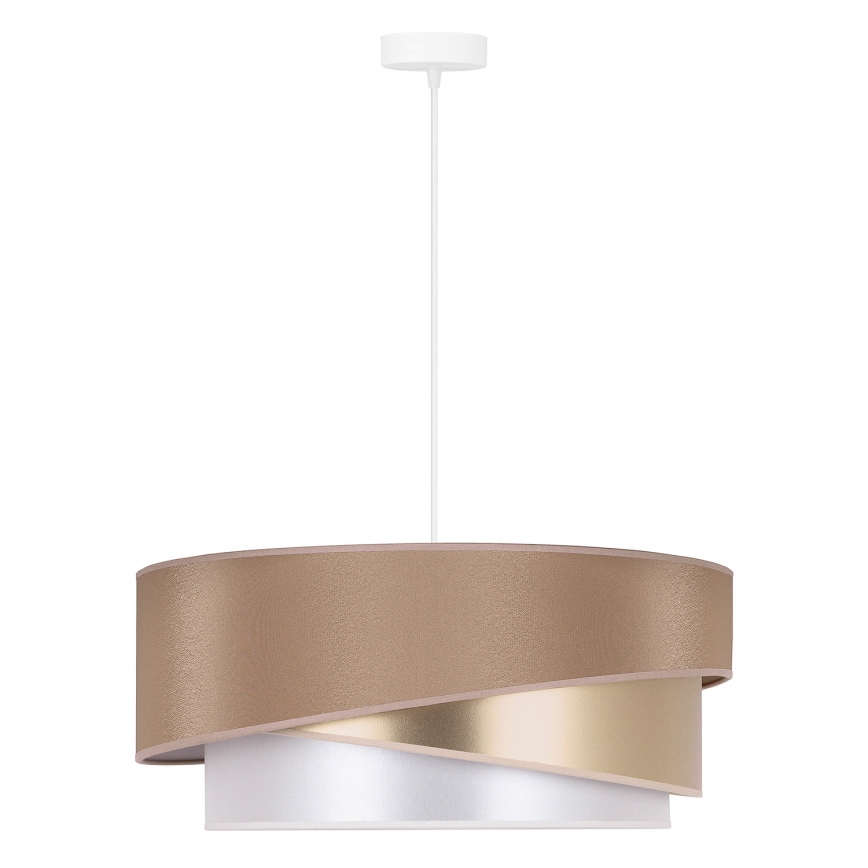 Duolla - Suspension filaire KOBO 1xE27/15W/230V d. 45 cm beige/doré/blanc