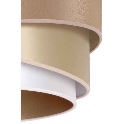 Duolla - Suspension filaire KOBO 1xE27/15W/230V d. 45 cm beige/doré/blanc
