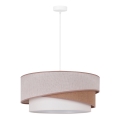 Duolla - Suspension filaire KOBO 1xE27/15W/230V d. 45 cm beige/marron/blanc