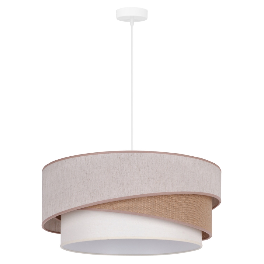 Duolla - Suspension filaire KOBO 1xE27/15W/230V d. 45 cm beige/marron/blanc