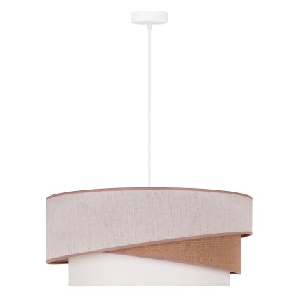 Duolla - Suspension filaire KOBO 1xE27/15W/230V d. 45 cm beige/marron/blanc